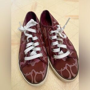 COACH Maroon Sneakers Size 6